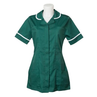 Tunic Healthcare Zipped Female  Size 8 Btl Green