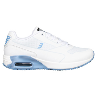 Ela Leather Trainer White with Light Blue Size 3.5/36