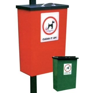 Dog Waste Bin (Chute) Red