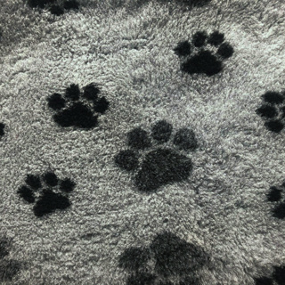 Purfleece Non-Slip Vet Bed Grey/Black 75 x 70cm Non-slip