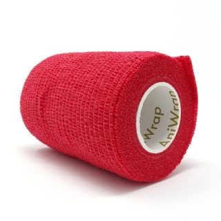 AniWrap Cohesive Bandage Plain Red 7.5cm (12)