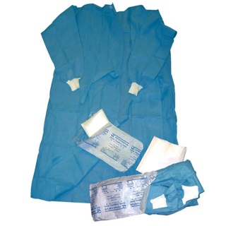 Medline OPS Advanced Sterile Disposable Gown 41gsm SMS Blue - S/M (28)