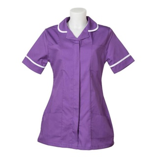 Tunic Healthcare Zipped Female  Size 20 Purple