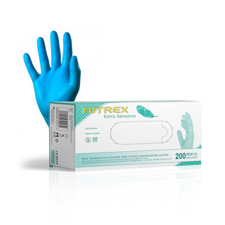 Blue Nitrile Powder Free Examination Gloves Medium (200)