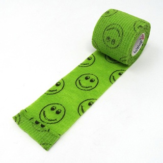 AniWrap Sketch Reverse Wound Cohesive Bandage The Green Smile 5cm (12)