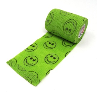 AniWrap Sketch Reverse Wound Cohesive Bandage The Green Smile 7.5cm (12)