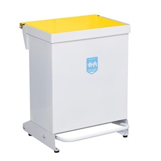Clinical Waste Bin 42L Yellow Lid "Waste For Incineration"