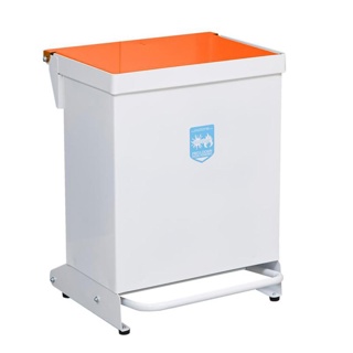 Clinical Waste Bin 42L Orange Lid "Waste That May Be Treated"