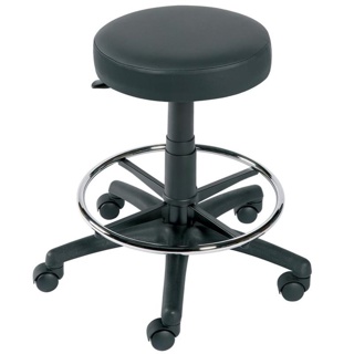 Stool with Ring - Mobile Black