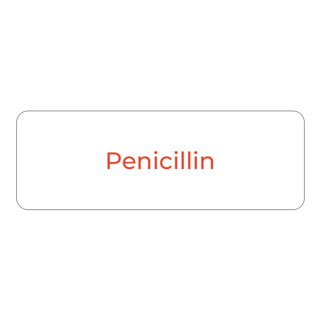 Purfect Syringe Drug Label (400) - Penicillin (Red Text)