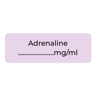 Purfect Syringe Drug Label (400) - Adrenaline