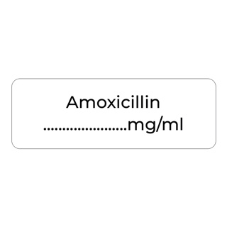 Purfect Syringe Drug Label (400) - Amoxicillin