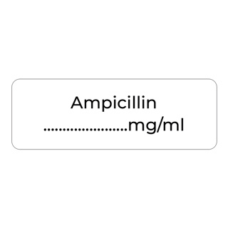 Purfect Syringe Drug Label (400) - Ampicillin