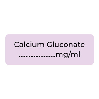 Purfect Syringe Drug Label (400) - Calcium Gluconate
