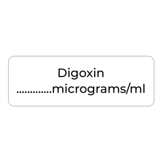 Purfect Syringe Drug Label (400) - Digoxin