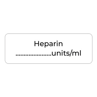 Purfect Syringe Drug Label (400) - Heparin