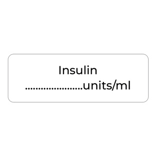 Purfect Syringe Drug Label (400) - Insulin
