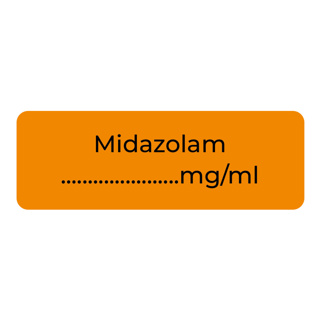 Purfect Syringe Drug Label (400) - Midazolam mg/ml