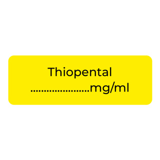 Purfect Syringe Drug Label (400) - Thiopental