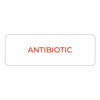 Purfect Syringe Drug Label (400) - Antibiotic (Red Text)