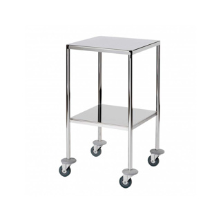 Instrument Trolley S/S Frame & Fixed Shelves Small (86 x 45 x 45cm)