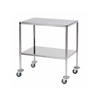 Instrument Trolley S/S Frame & Fixed Shelves Large (86 x 75 x 45cm)