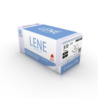 VetSuture   LENE (Polypropylene) 3/0 (2 Metric), 24mm 3/8 Rev Cut, 90cm Length (12)