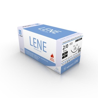 VetSuture   LENE (Polypropylene) 2/0 (3 Metric), 30mm 3/8 Rev Cut, 90cm Length (12)