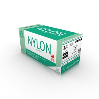 Vetsuture  NYLON  3/0 (2 Metric), 50mm Straight Rev Cut, 90cm Length (12)