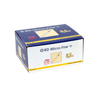 BD Micro-Fine U40 Insulin Syringe 0.5ml/30g (100)