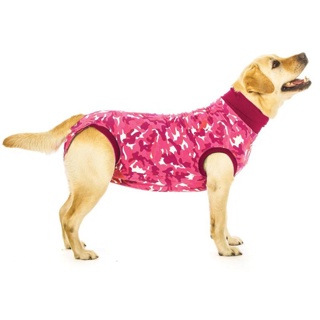 Suitical Recovery Suit Dog Pink Camouflage 3X Small