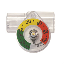 Colour-coded Manometer, Single use, Right Orientation, 0-60cm H2O